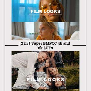 Pacote 2-em-1 de LUTs BMPCC 4K & 6K | 10 LUTs Cinematográficas para Blackmagic | Download Instantâneo | Cor Profissional para Câmeras BMPCC